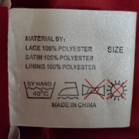 Da Vinci Red Satin Lace-Up Dress with Pockets - Picture 14 of 15